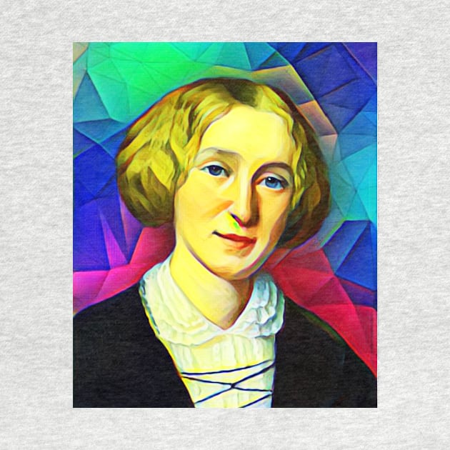 George Eliot Colourful Portrait | George Eliot Artwork 7 by JustLit